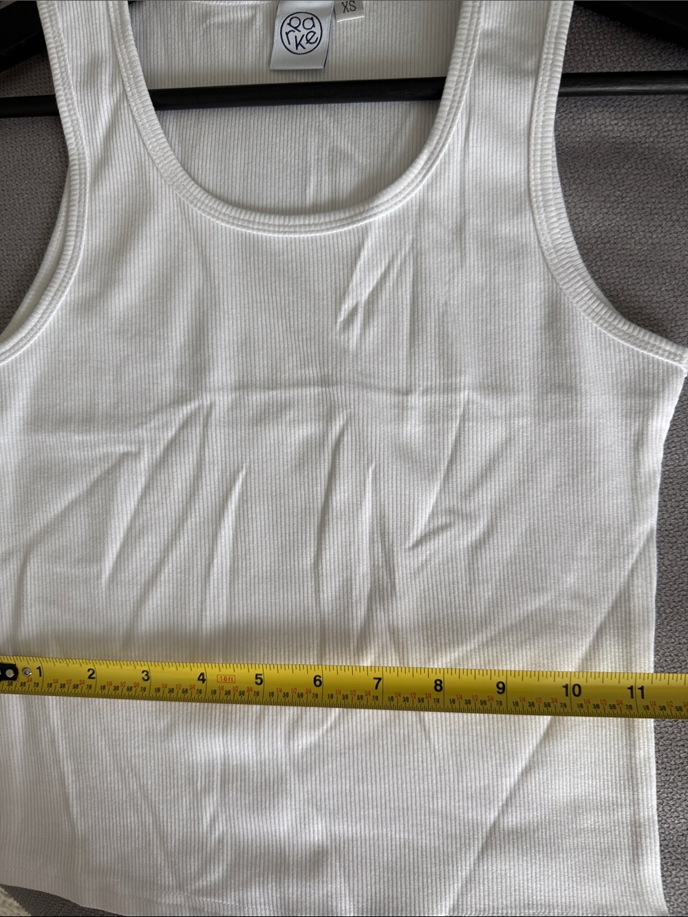 PARKE White Ribbed Tank Top XS NWOT - Picture 6 of 6